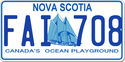 NS license plate FAI708
