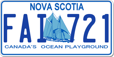 NS license plate FAI721