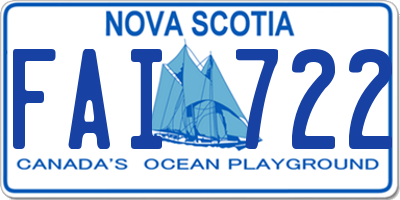 NS license plate FAI722