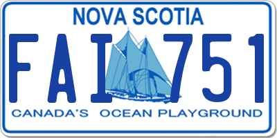 NS license plate FAI751