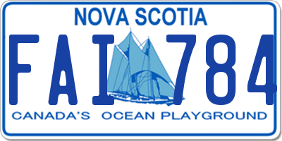 NS license plate FAI784
