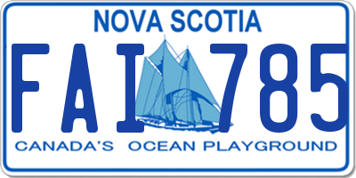 NS license plate FAI785