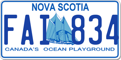 NS license plate FAI834