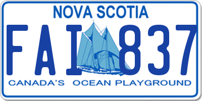 NS license plate FAI837