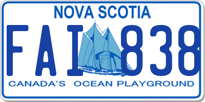 NS license plate FAI838