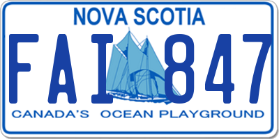 NS license plate FAI847
