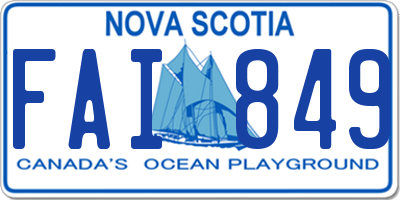 NS license plate FAI849