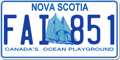 NS license plate FAI851