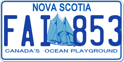 NS license plate FAI853