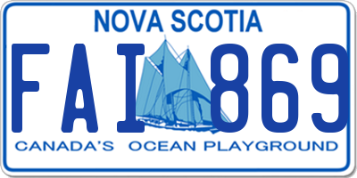 NS license plate FAI869
