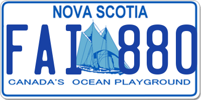 NS license plate FAI880