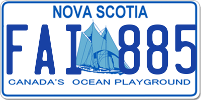 NS license plate FAI885