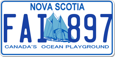 NS license plate FAI897