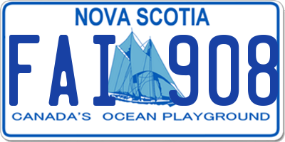 NS license plate FAI908