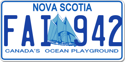 NS license plate FAI942