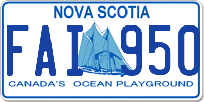 NS license plate FAI950