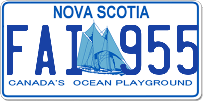 NS license plate FAI955