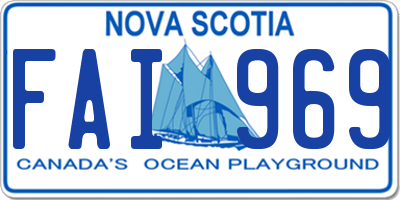 NS license plate FAI969