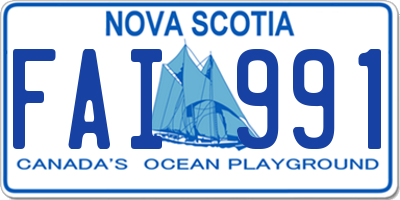 NS license plate FAI991