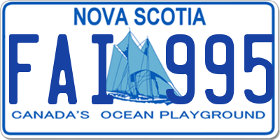 NS license plate FAI995