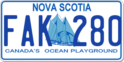 NS license plate FAK280
