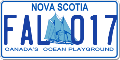 NS license plate FAL017