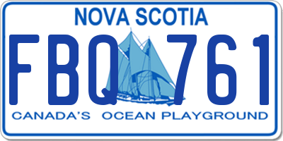 NS license plate FBQ761