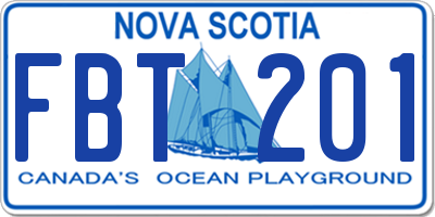 NS license plate FBT201