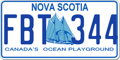 NS license plate FBT344