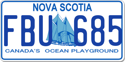 NS license plate FBU685