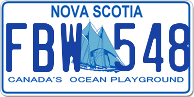 NS license plate FBW548