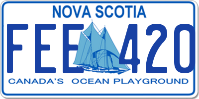 NS license plate FEE420