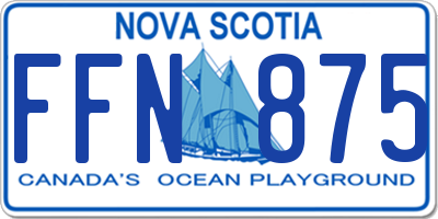 NS license plate FFN875