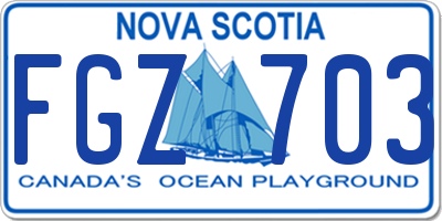NS license plate FGZ703