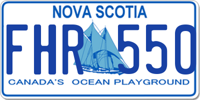 NS license plate FHR550