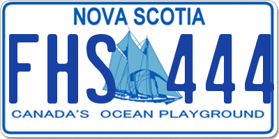 NS license plate FHS444