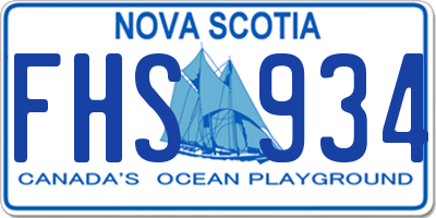 NS license plate FHS934