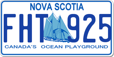 NS license plate FHT925