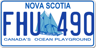 NS license plate FHU490