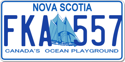 NS license plate FKA557