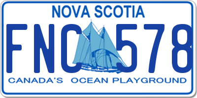 NS license plate FNC578
