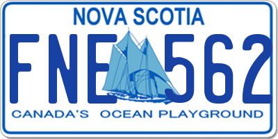 NS license plate FNE562