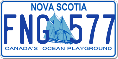 NS license plate FNG577