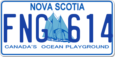 NS license plate FNG614