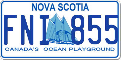 NS license plate FNI855