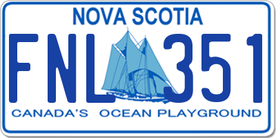NS license plate FNL351