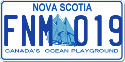 NS license plate FNM019
