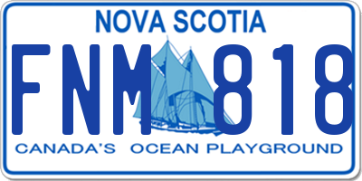 NS license plate FNM818