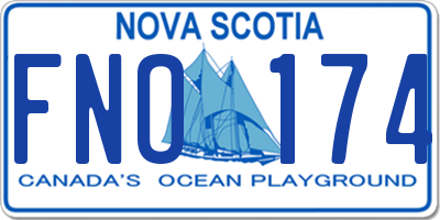 NS license plate FNO174