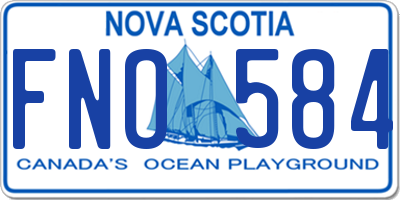 NS license plate FNO584